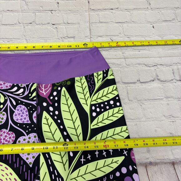 Loony Legs Women Leggings Size XL X-Large Colorful Artsy Floral D044 -9 - Picture 3 of 16